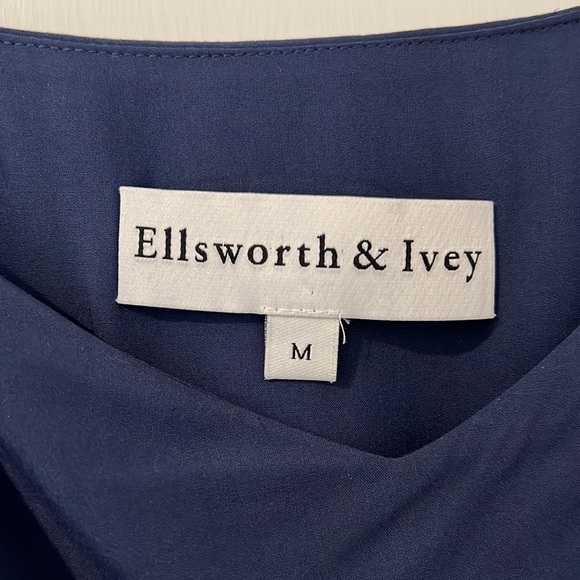 Navy Ellsworth & Ivey Tiered Maxi Dress, Size M. Like new - Picture 4 of 6